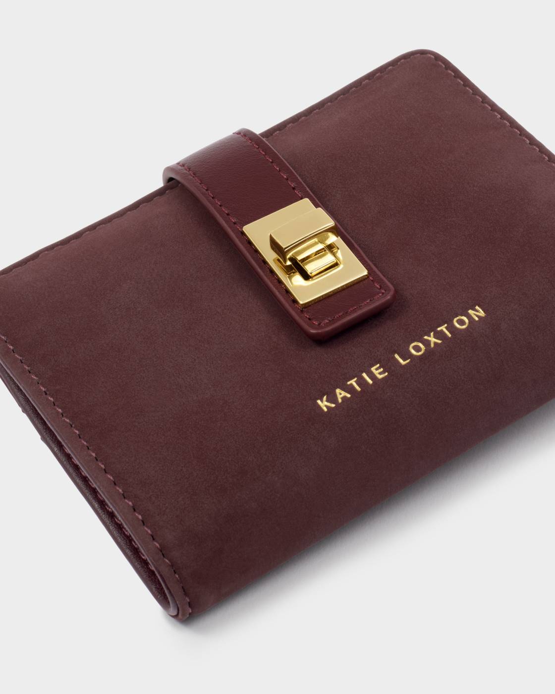 Orin Suedette Twist Lock Purse cherry suedette