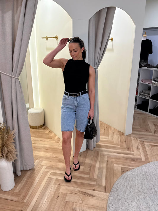 Faye Denim Bermuda Shorts