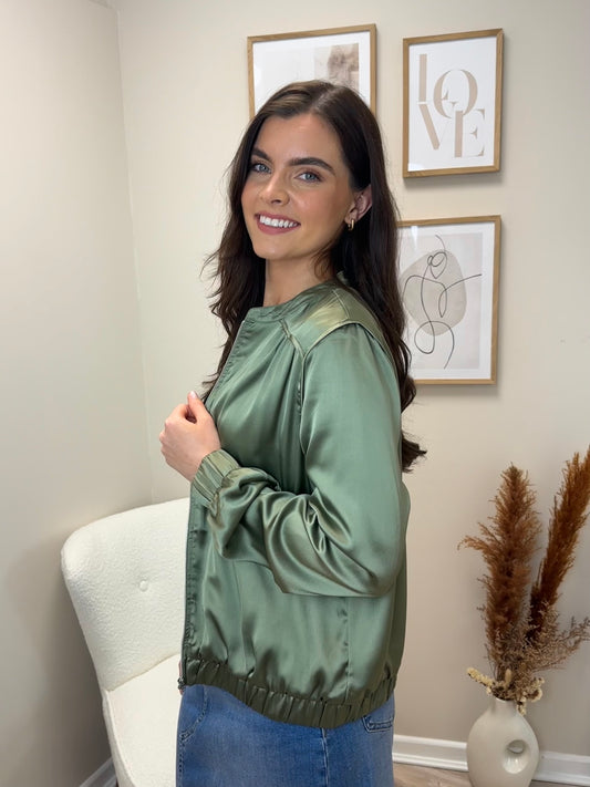 Vinela khaki bomber jacket