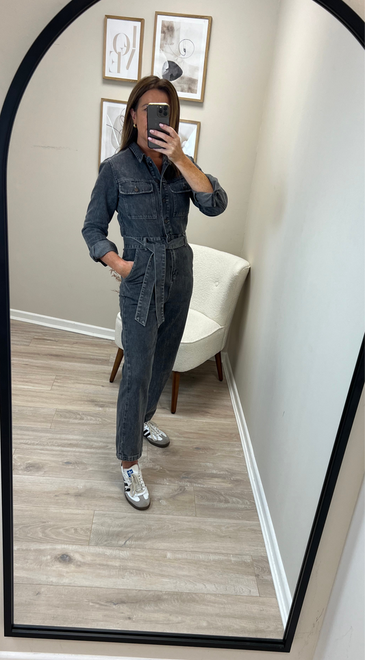 Jenna Jumpsuit in washed Black