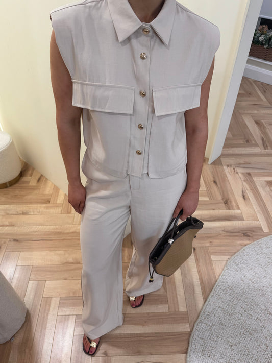 Sasha Co ord in Beige