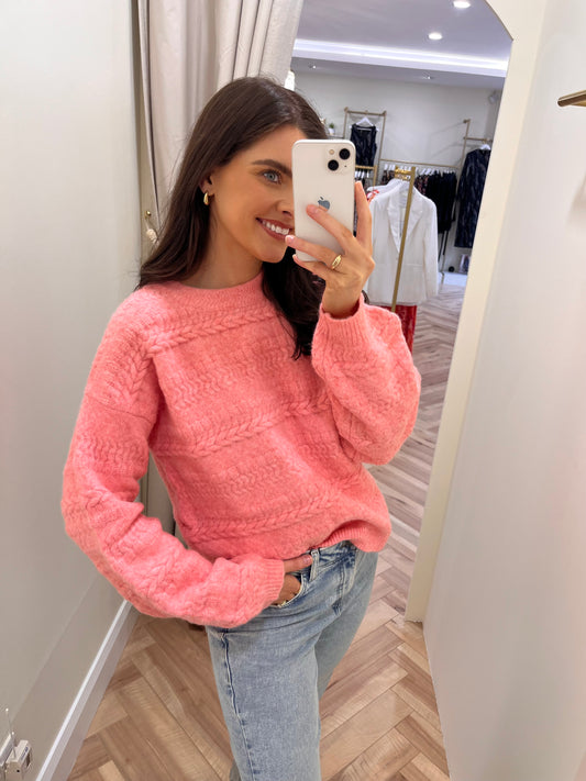 Frnch Luka Knit Pullover in Rose