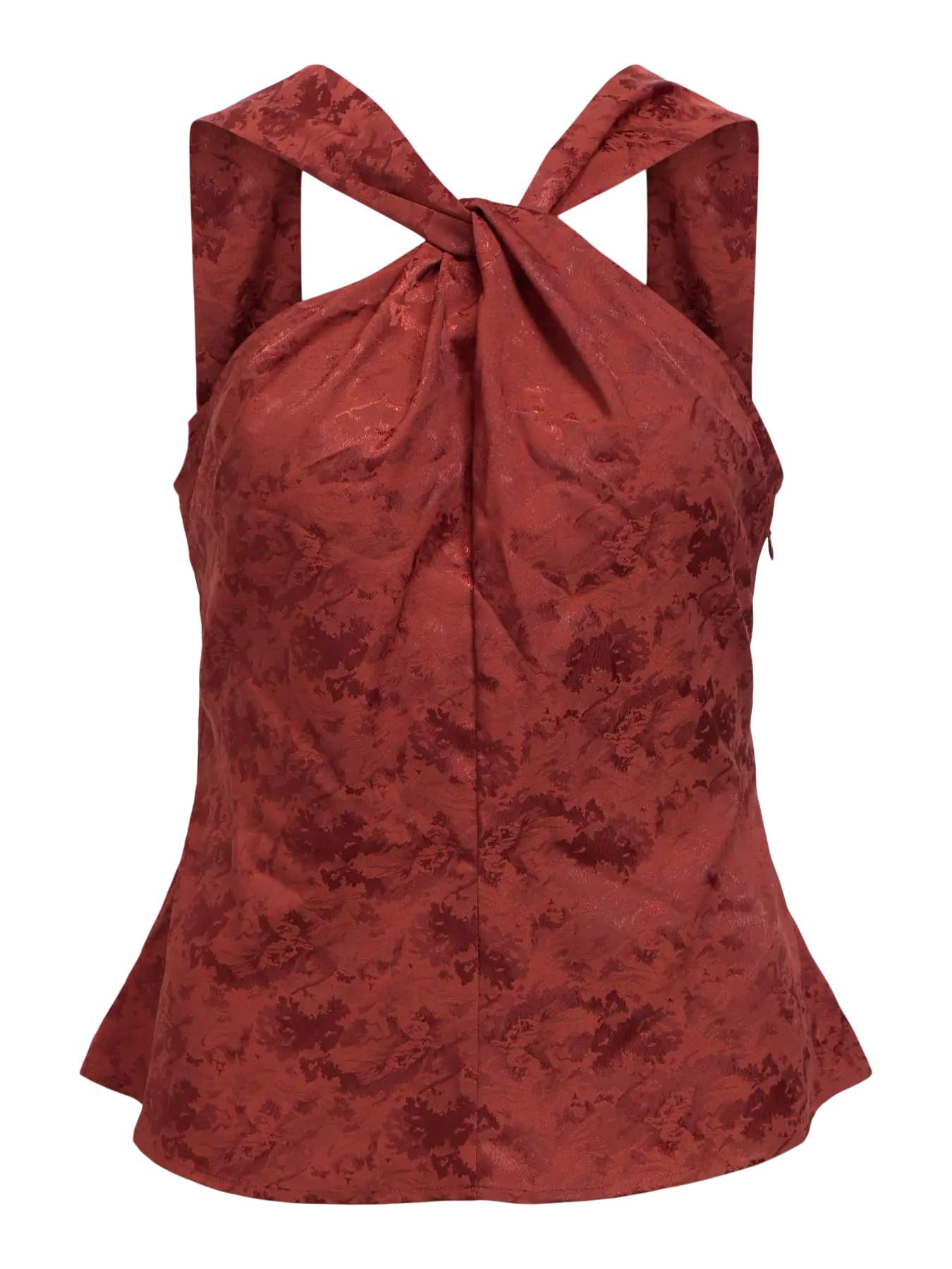 Annie halter neck top in rust