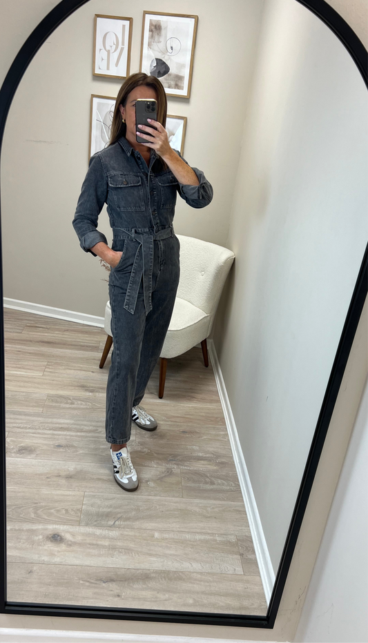 Jenna Jumpsuit in washed Black