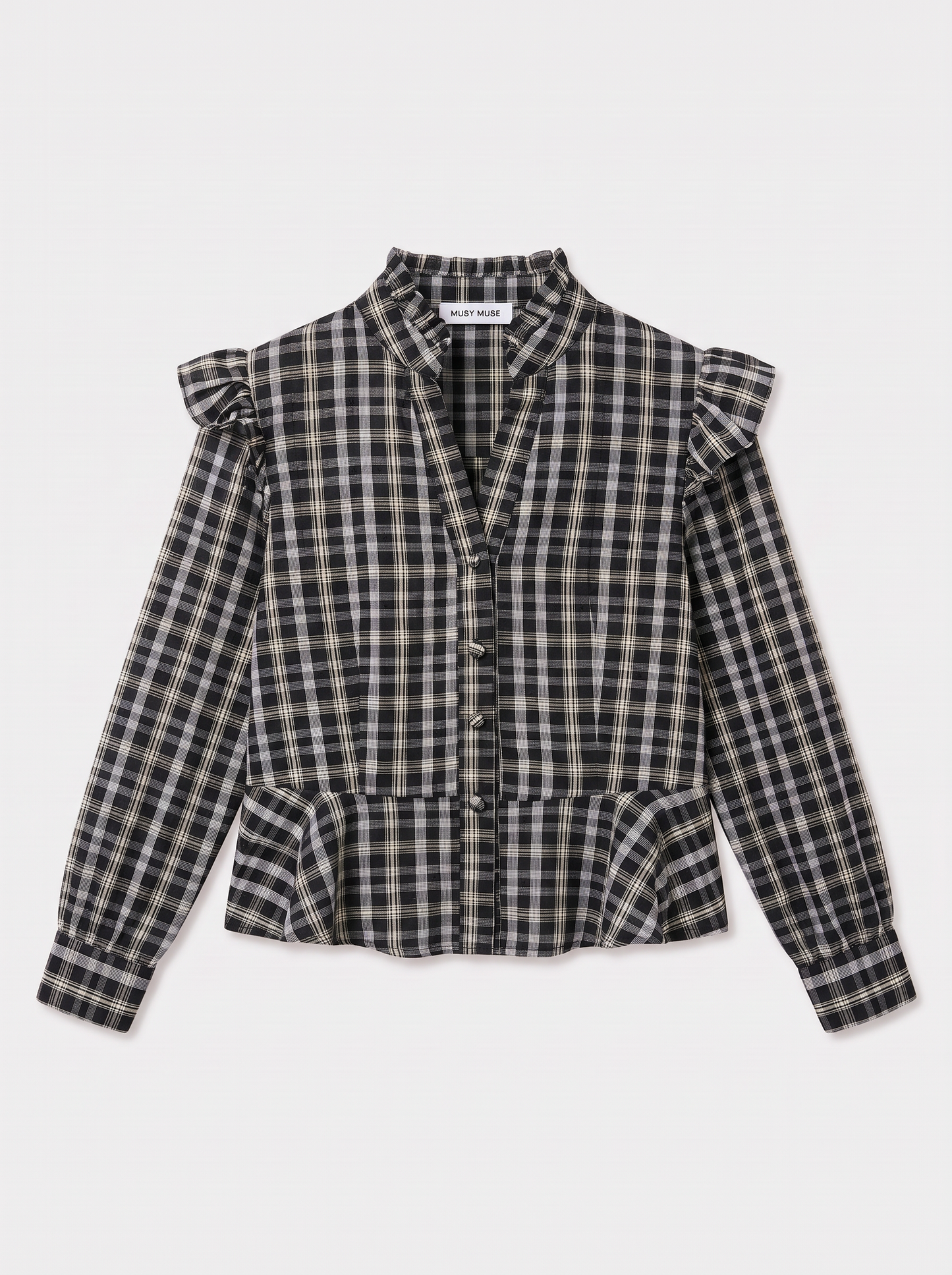 Maya Check Shirt in Navy