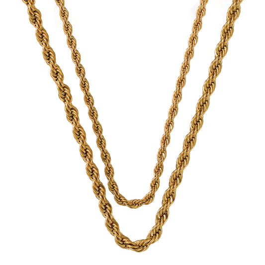 LAYERED ROPE CHAIN NECKLACE