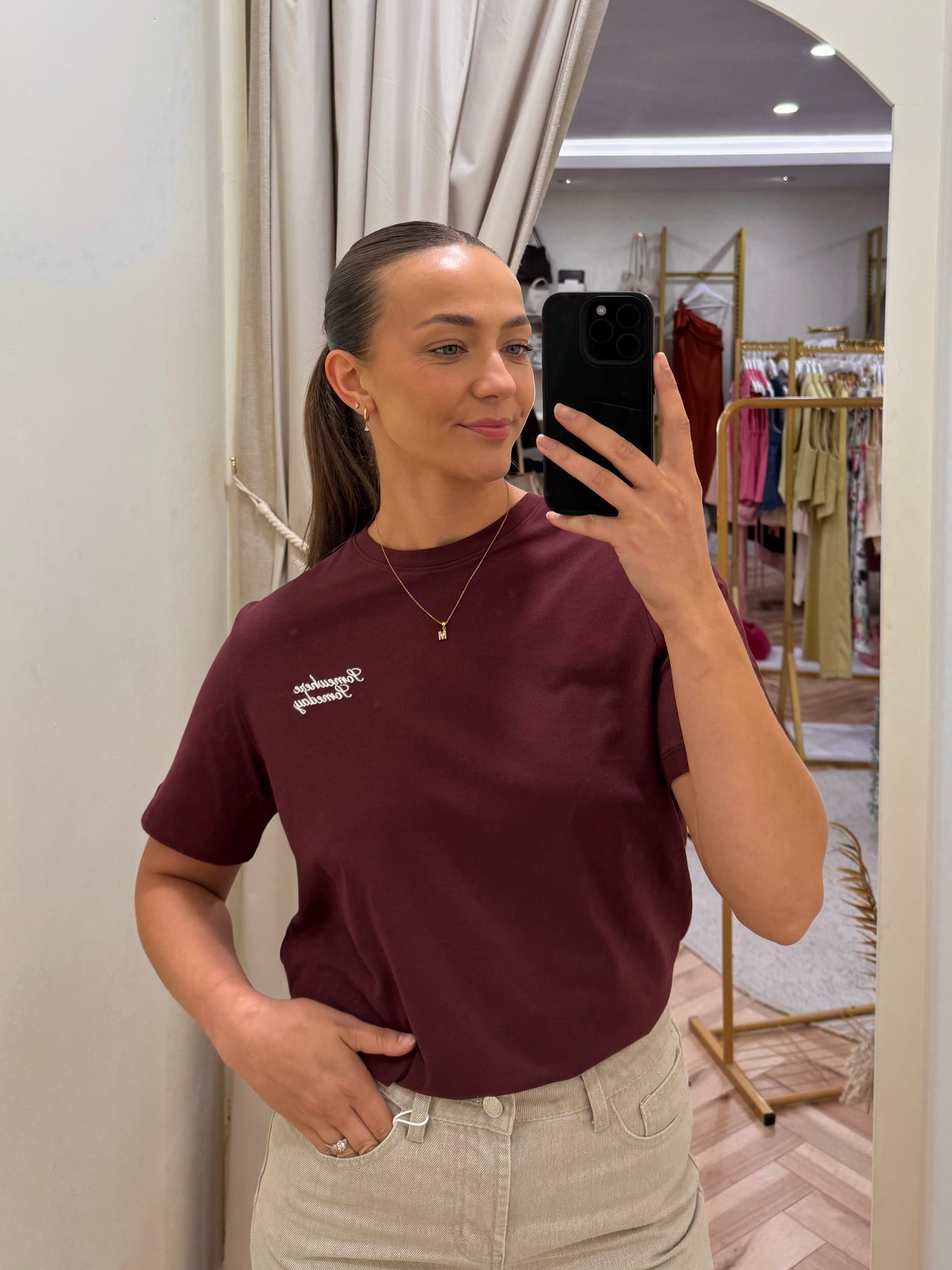Visybil t-shirt in burgundy
