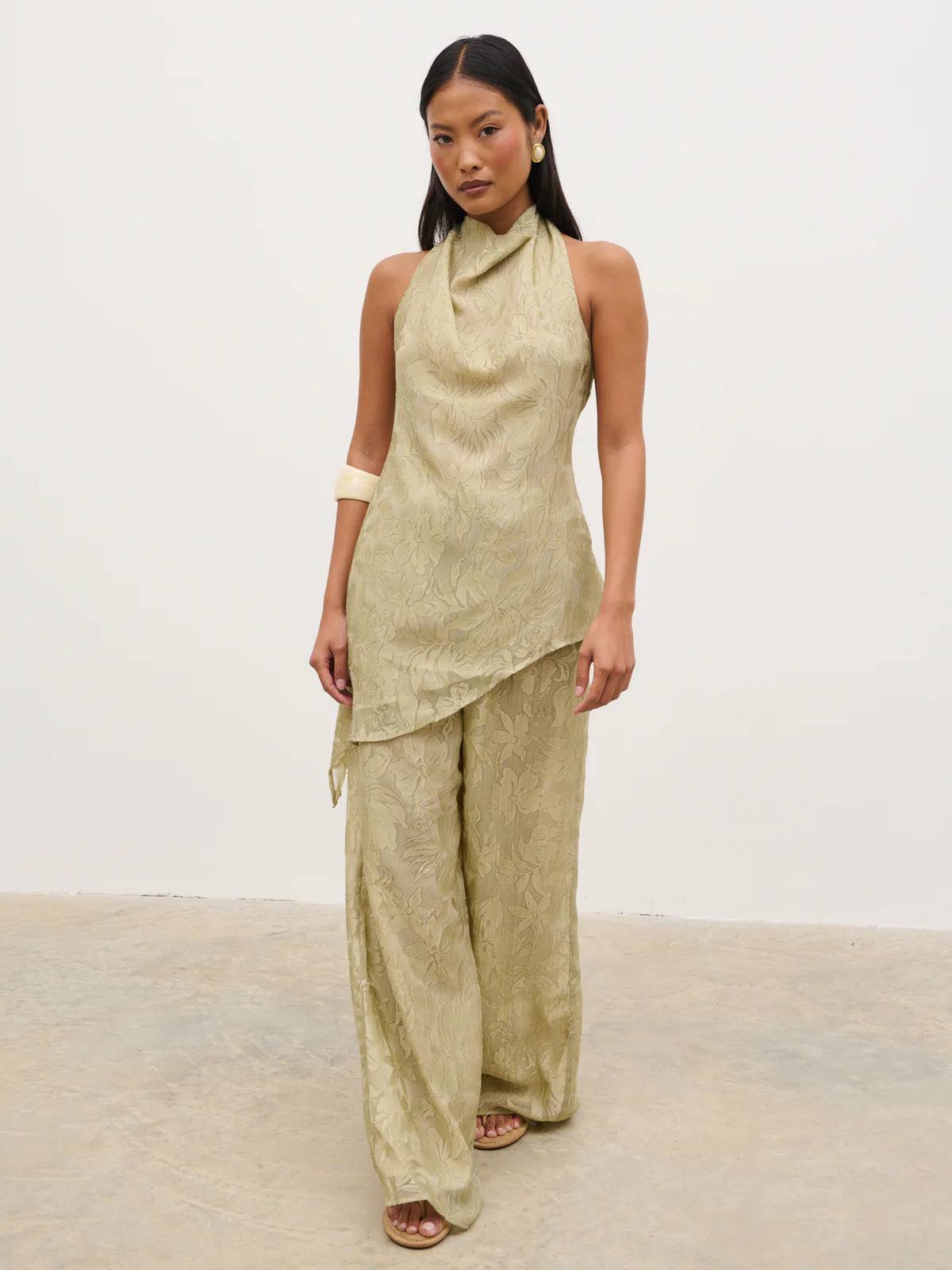 Inca Asymmetric Cowl Neck Top
