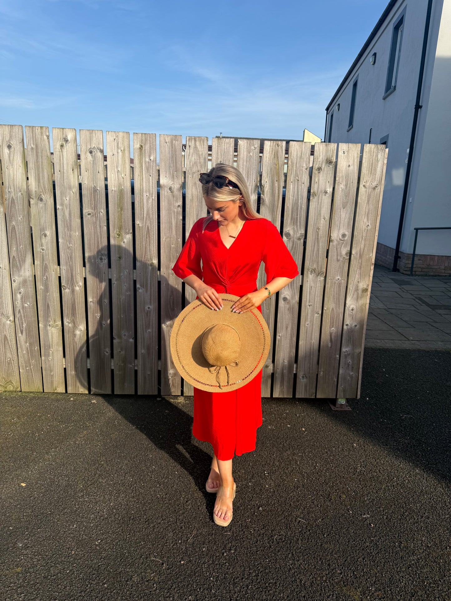 Ihimelda dress in fiery red