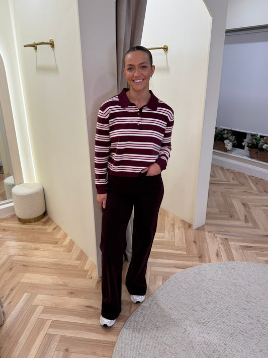 Sophie Fine Knit Collared Top