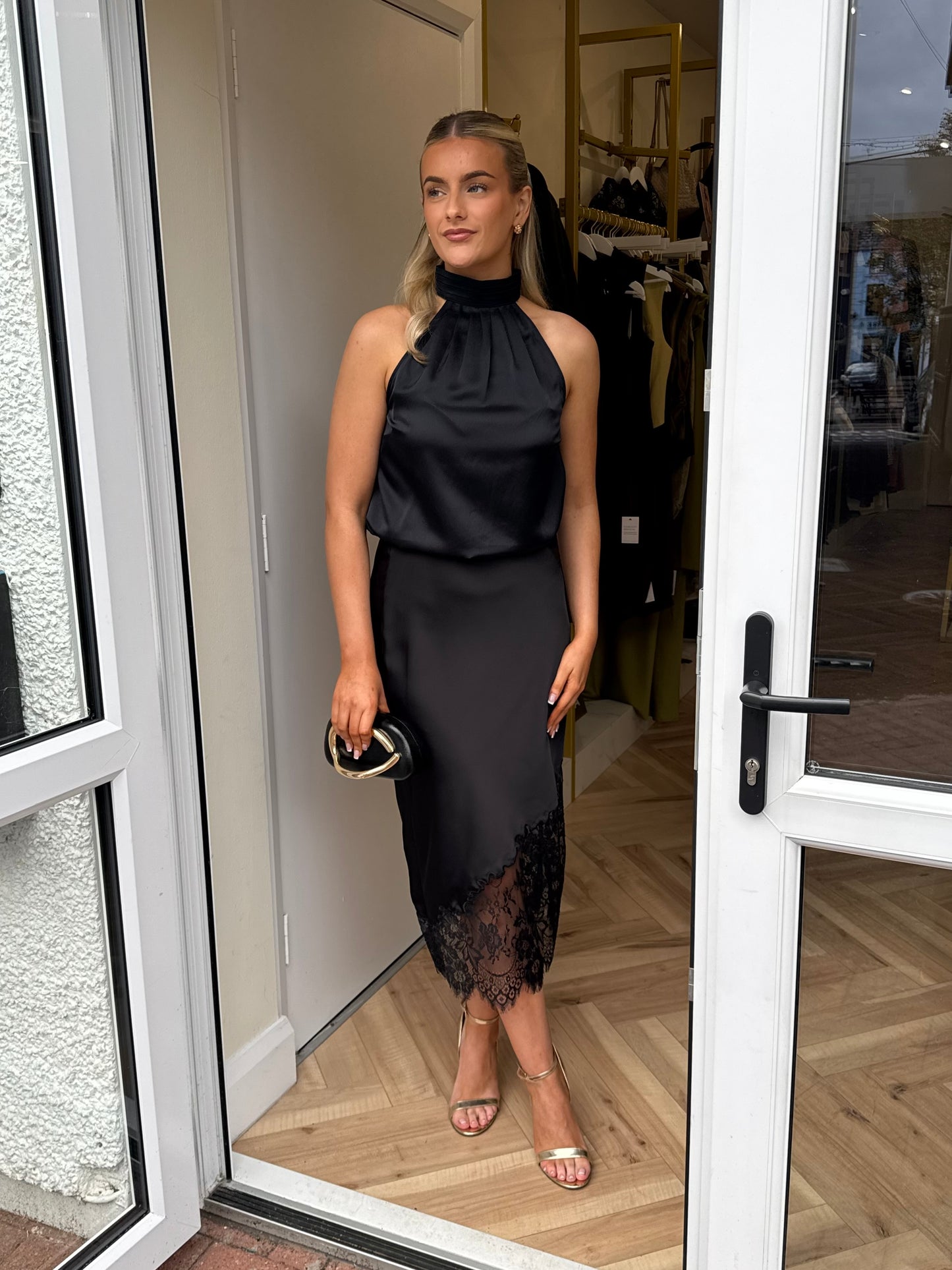 Vienid Halterneck Top in Black