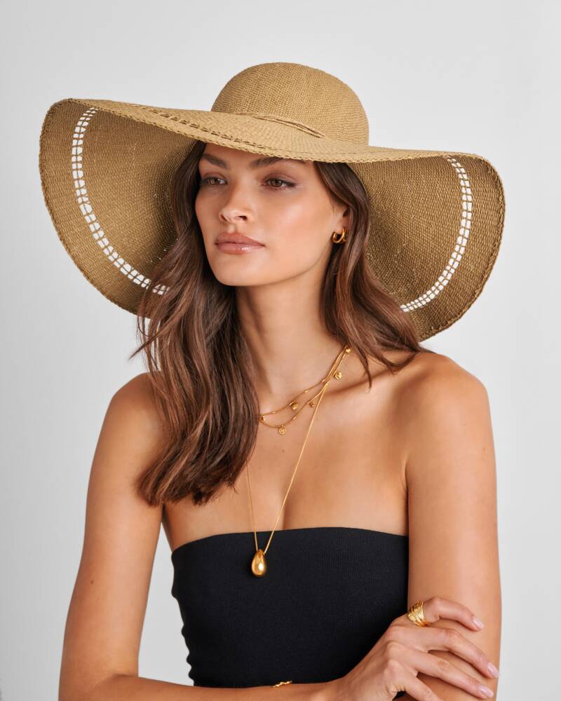 Straw floppy sun hat