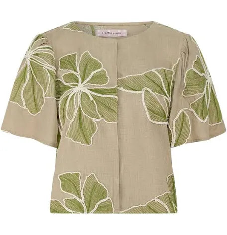 Traffic People Daisy Top in Green
