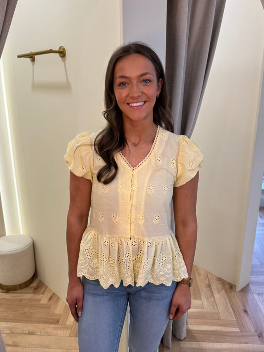 Ria Blouse in Lemon