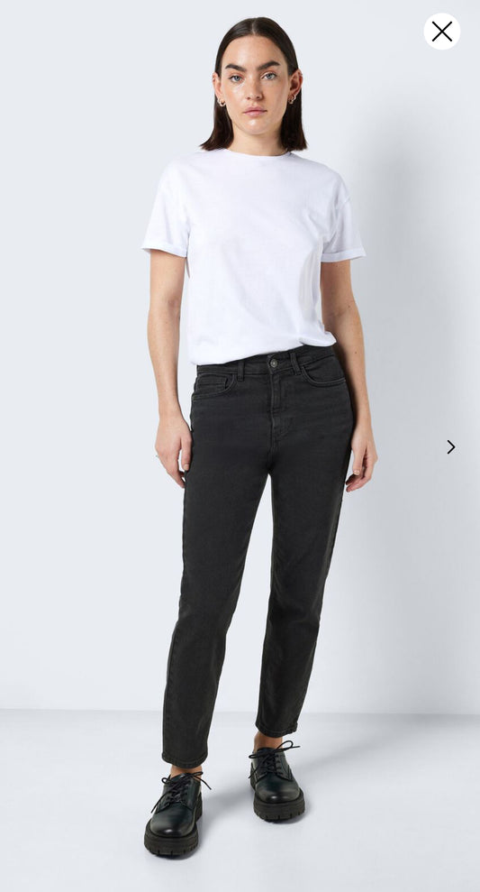 Moni black straight leg jeans