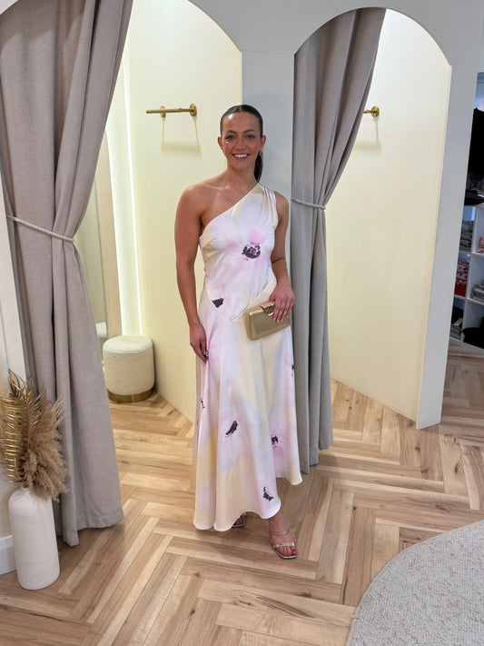 Ember One Shoulder Printed Midaxi Dress