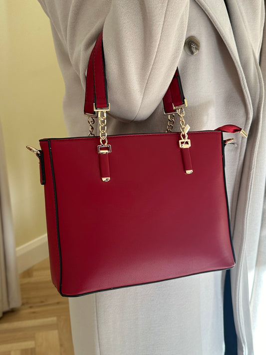 Red handbag