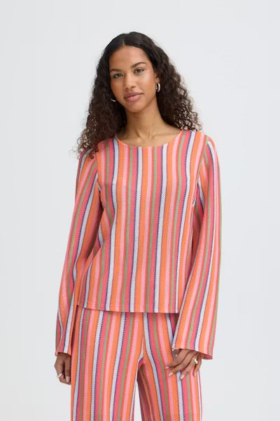 Ihlibella Long Sleeve Top in Multi Stripe