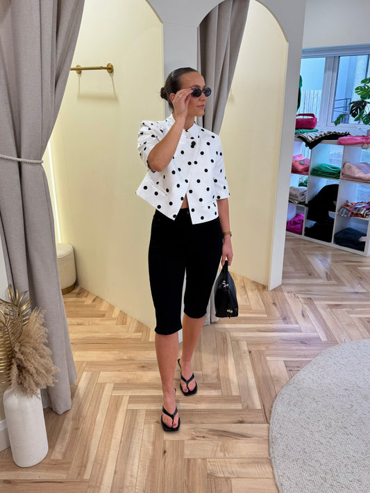 Lucy Capri trousers in Black Denim