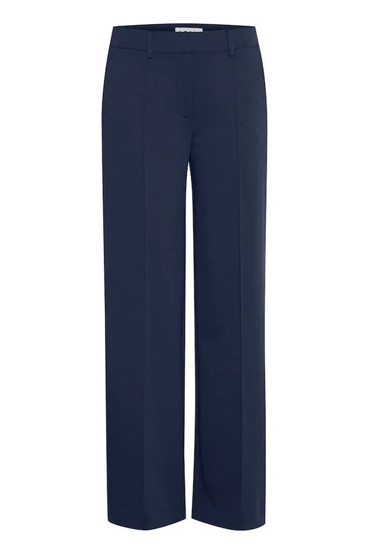 Ihkate wide leg trousers navy