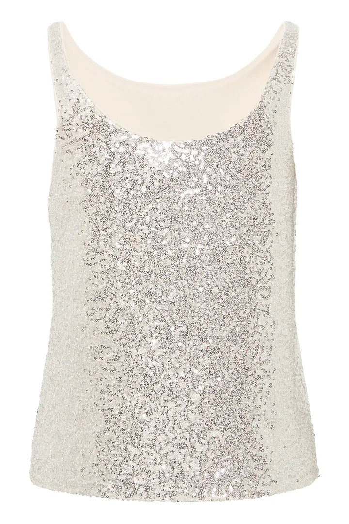 Fauca Sleeveless Top in Frosted Almond