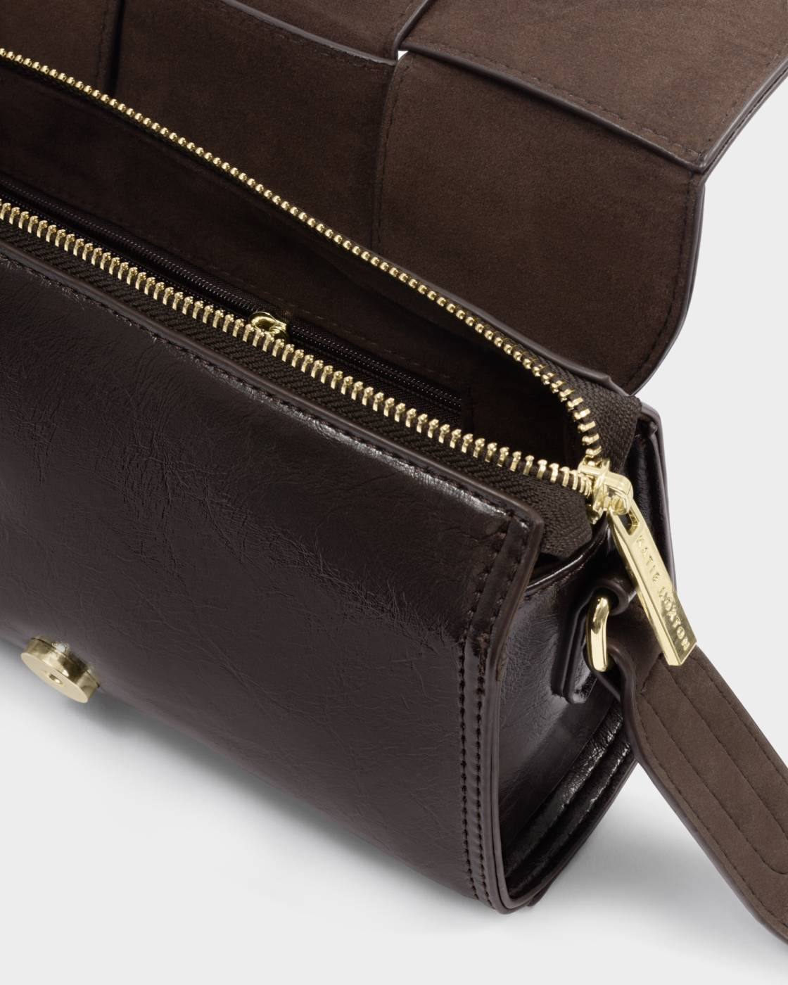 Taya Suedette Crossbody Bag in chocolate
