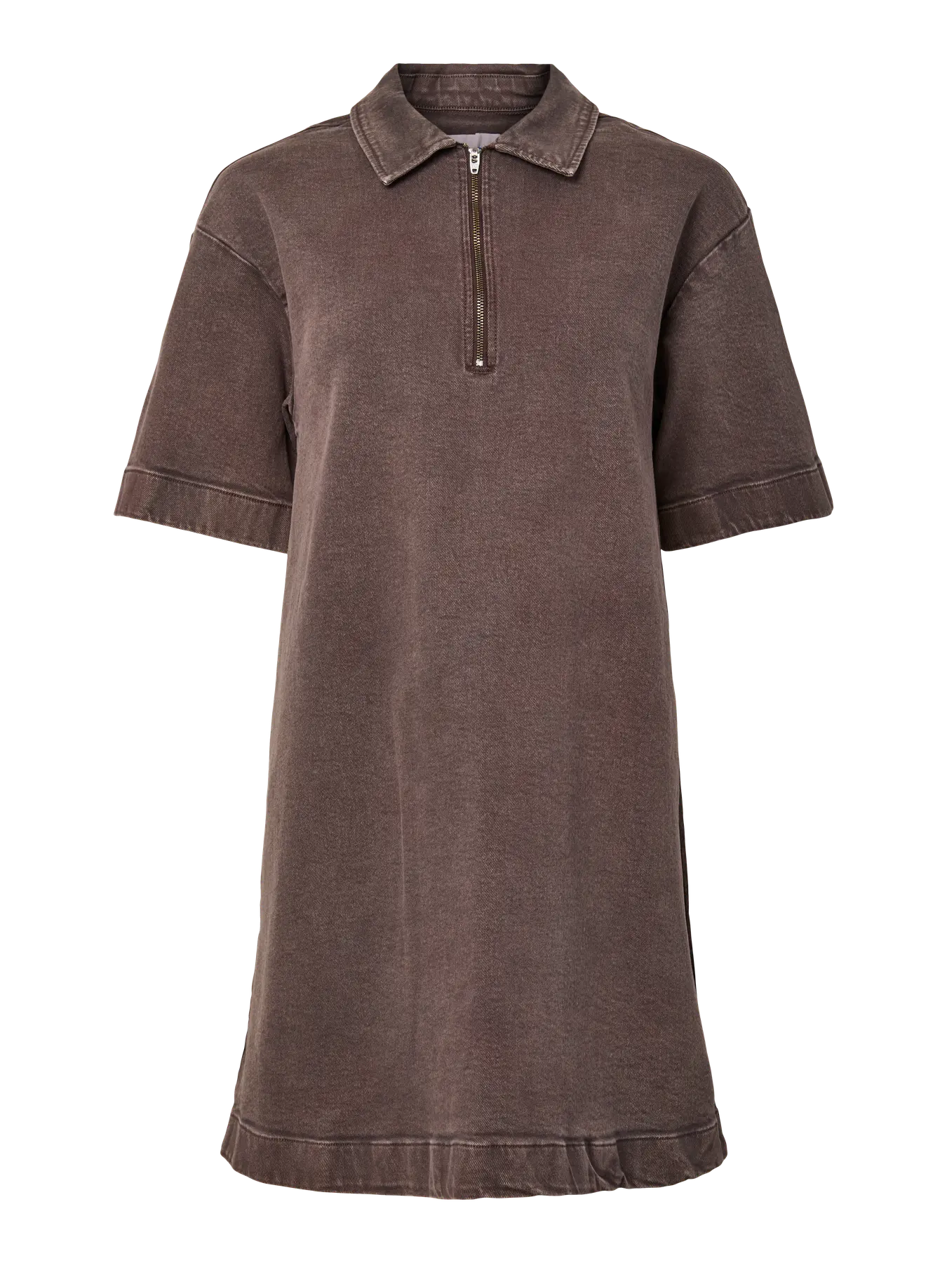 Elma brown denim dress