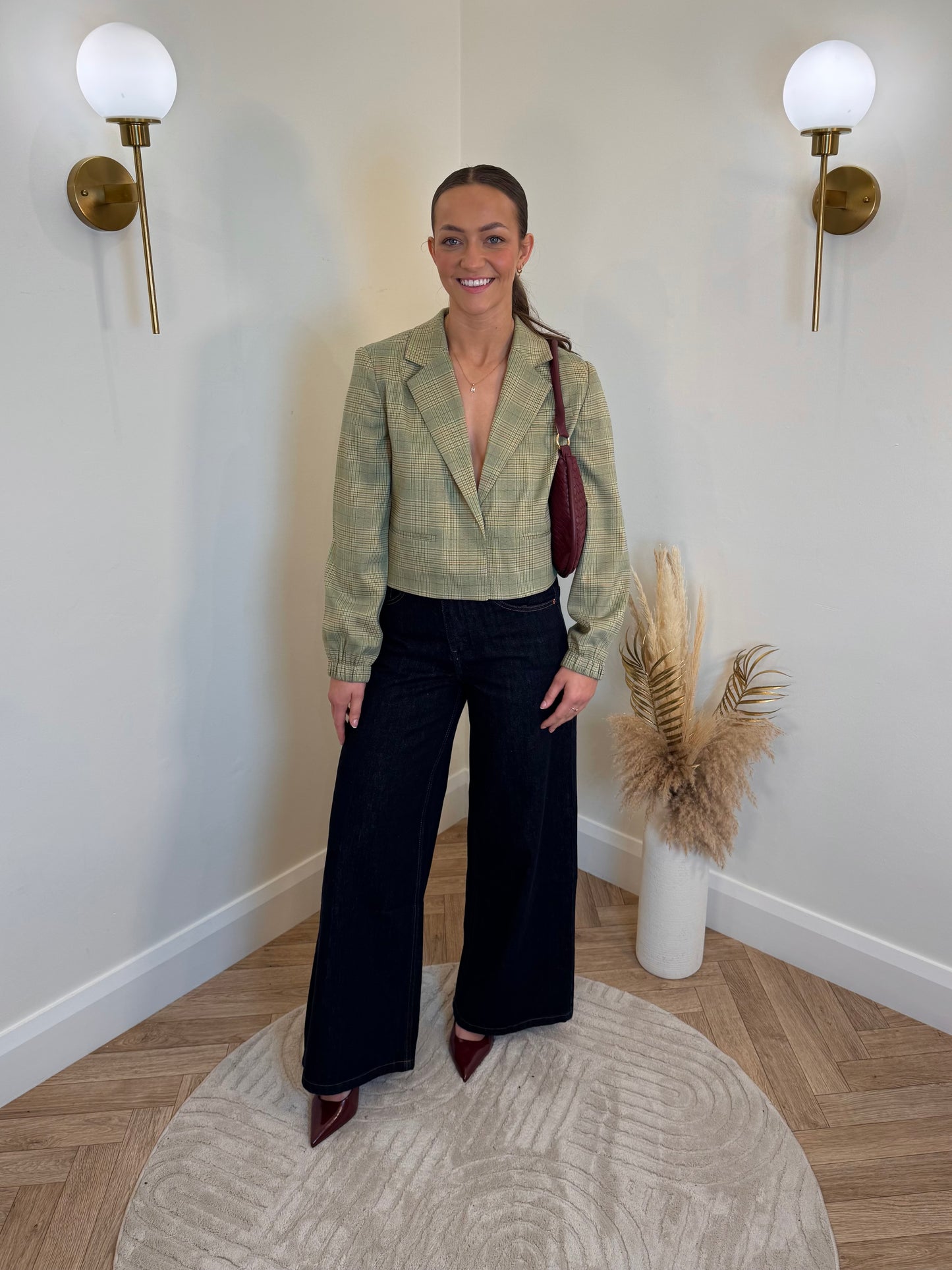 Ihjoli Blazer in Green Check