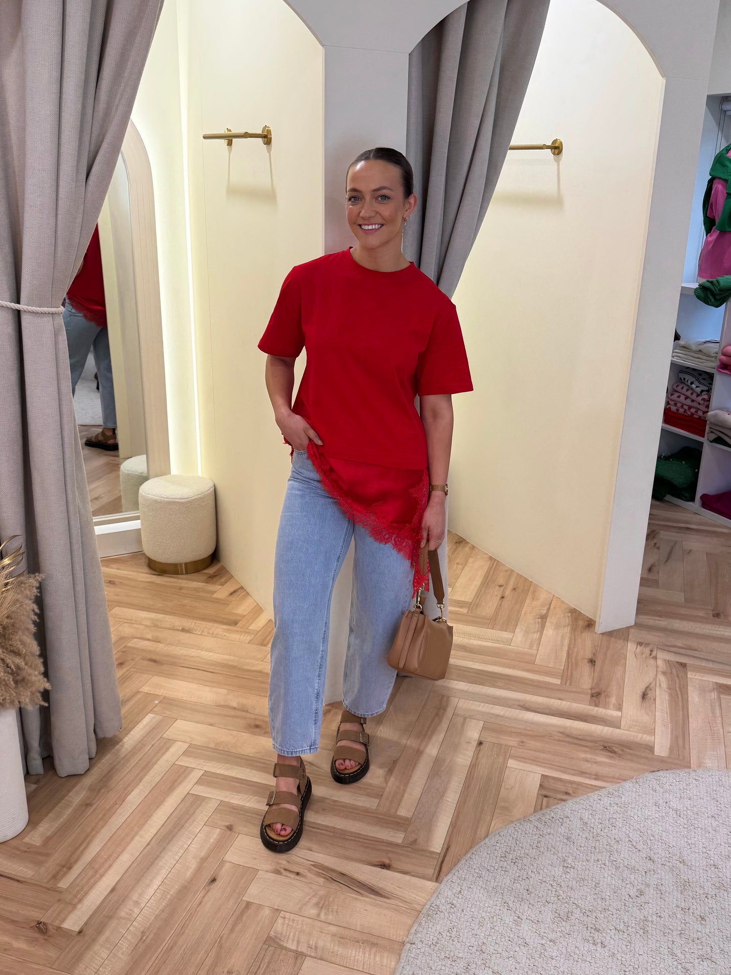 Rhea T Shirt in Red