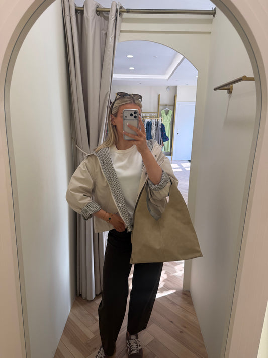 Colby Hooded Jacket in Beige