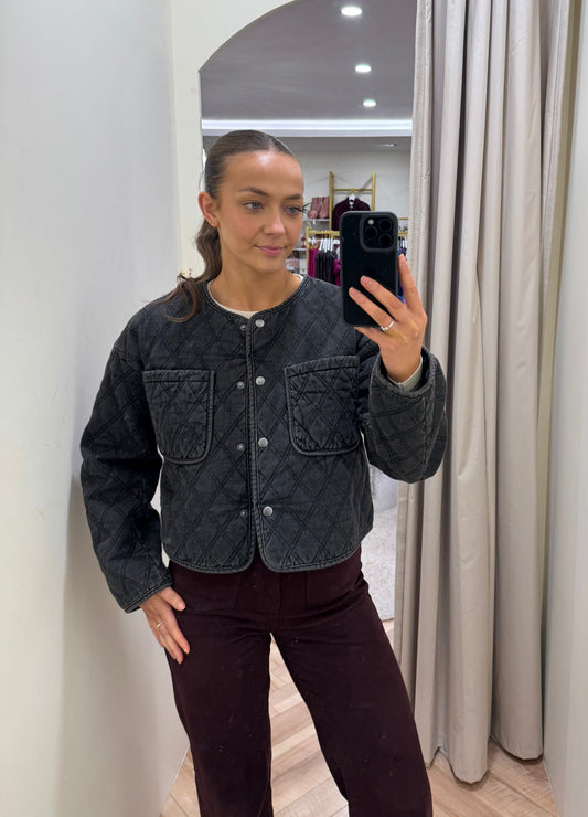 Vikvilla quilted denim jacket