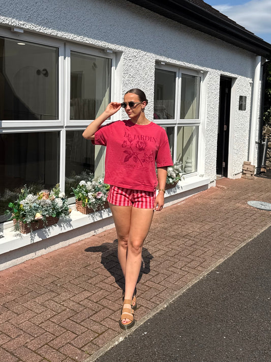 Virubie oversized T Shirt in berry