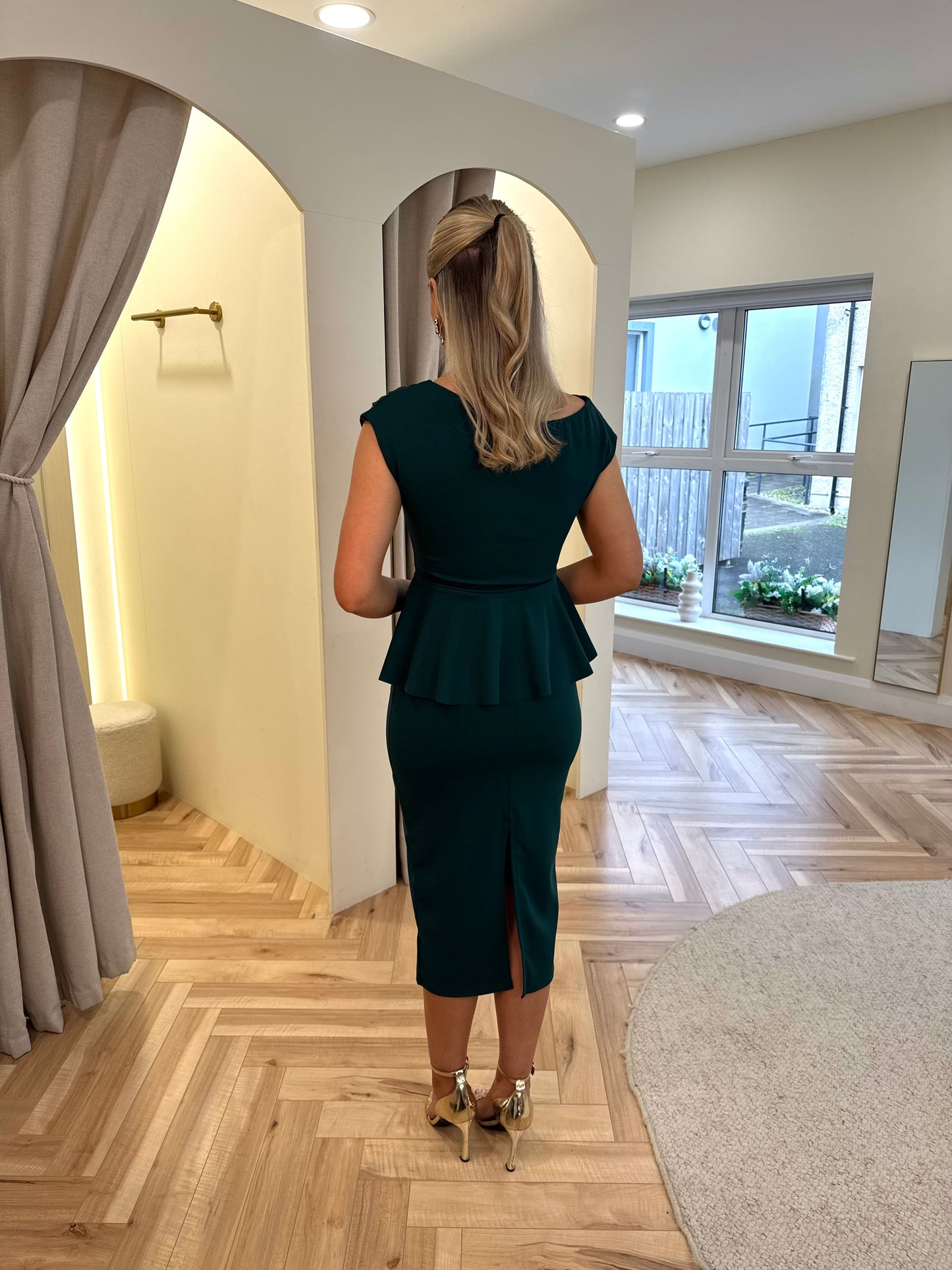 Emilia Draped Peplum Dress