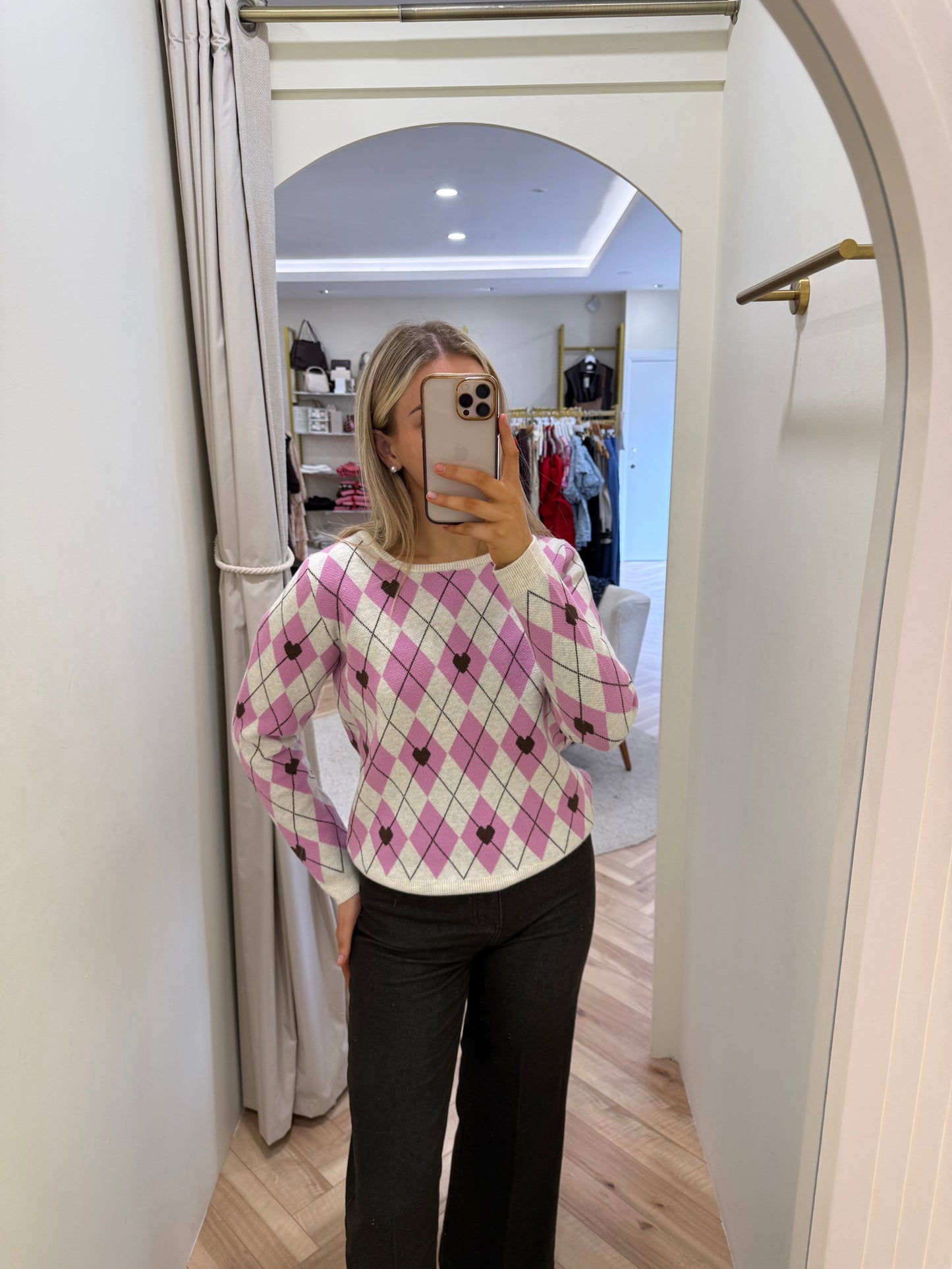 Ihbrielle Pullover in  pink brown