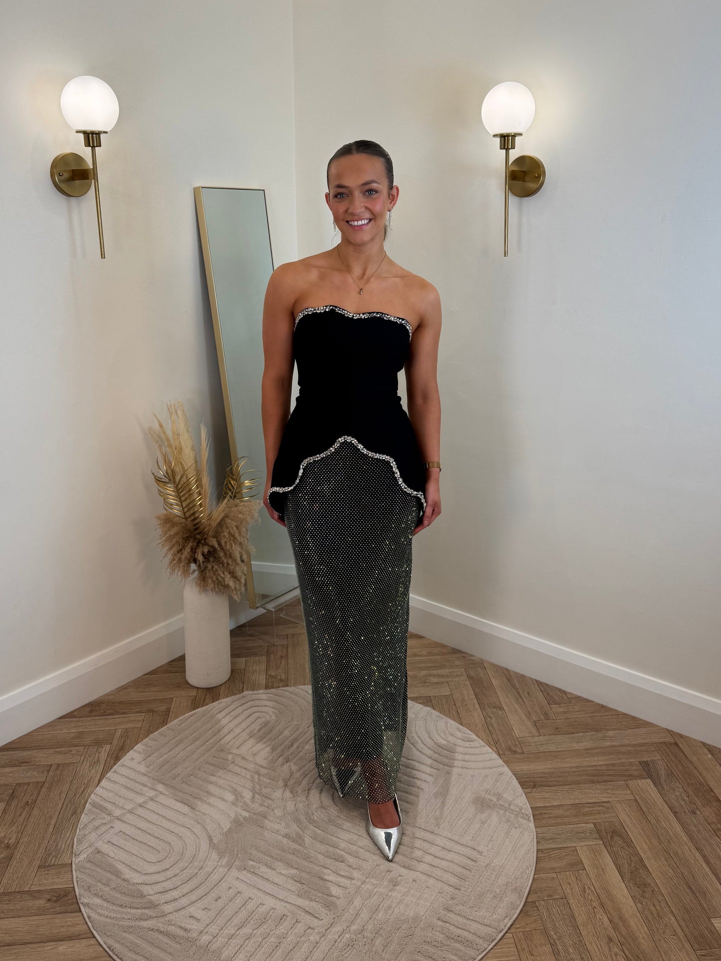 Kenzie Co ord in Black & Sequin