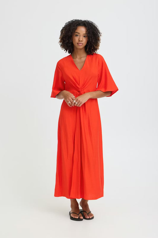 Ihimelda dress in fiery red