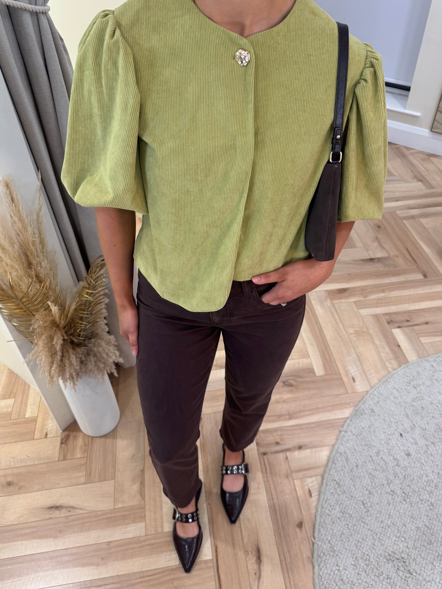 Kerri Top in Olive