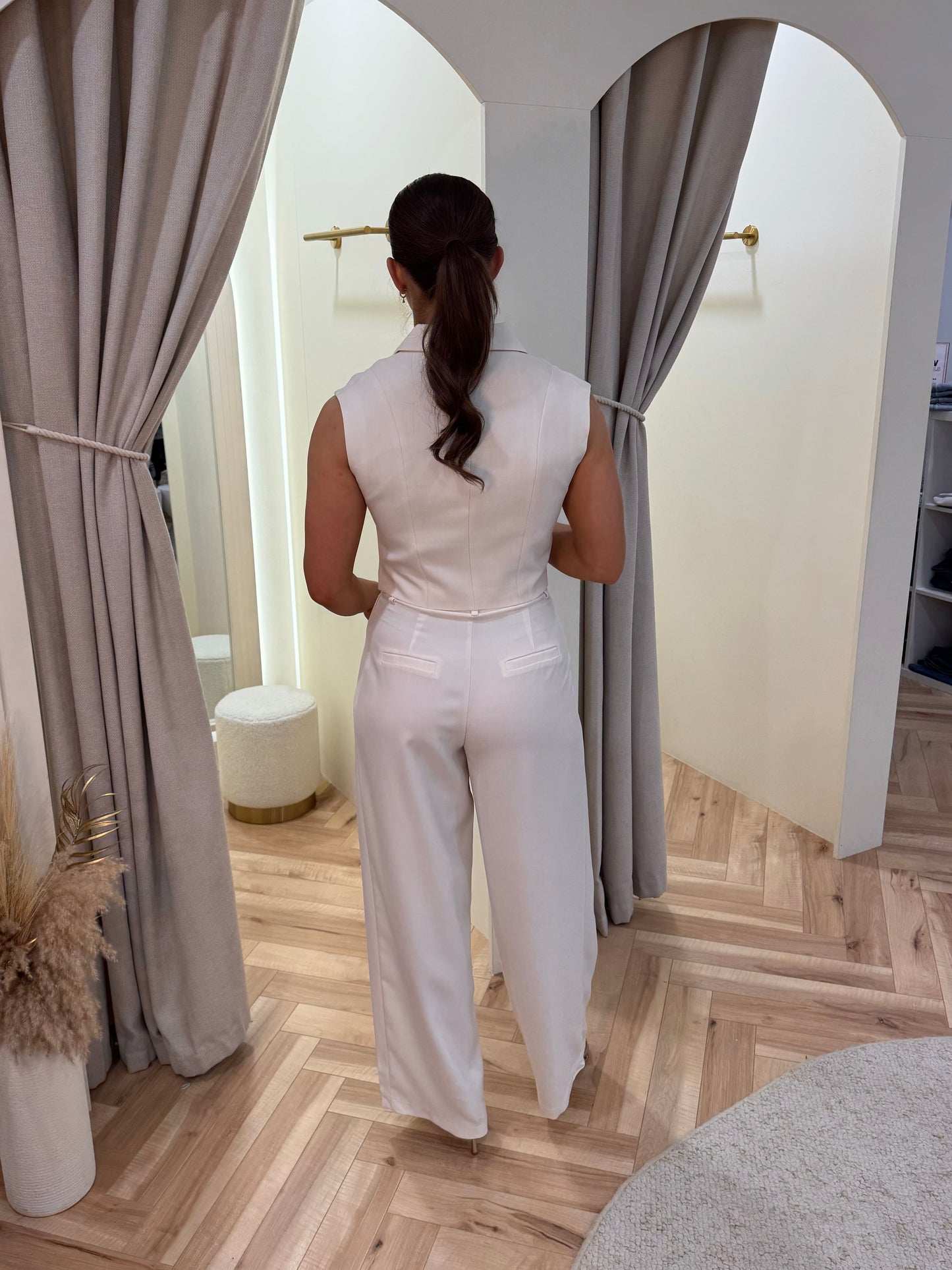 Jody Waistcoat in Ecru