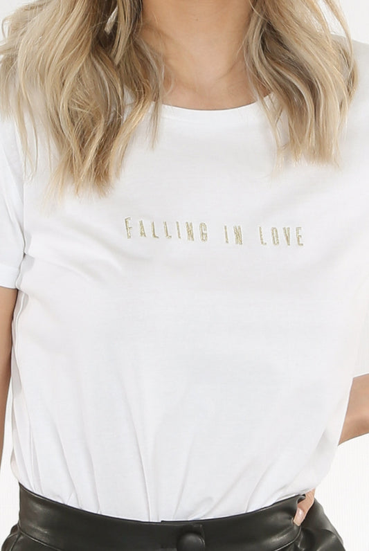 ‘Falling In Love’ Slogan Tee