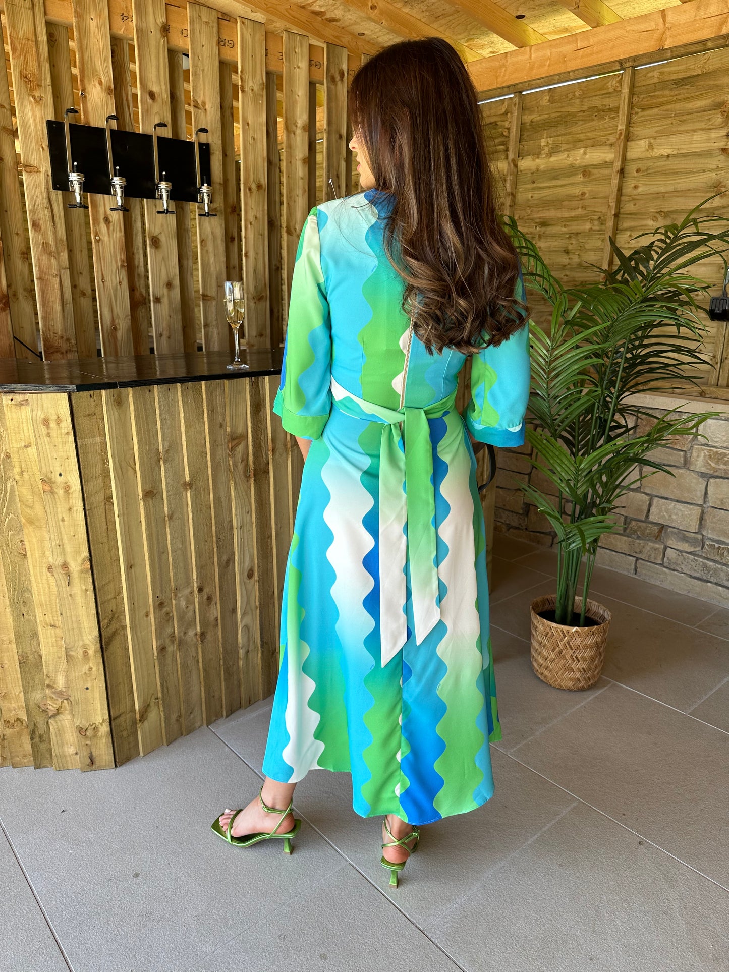 Closet London green wrap dress