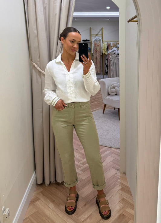 Vialice green jeans