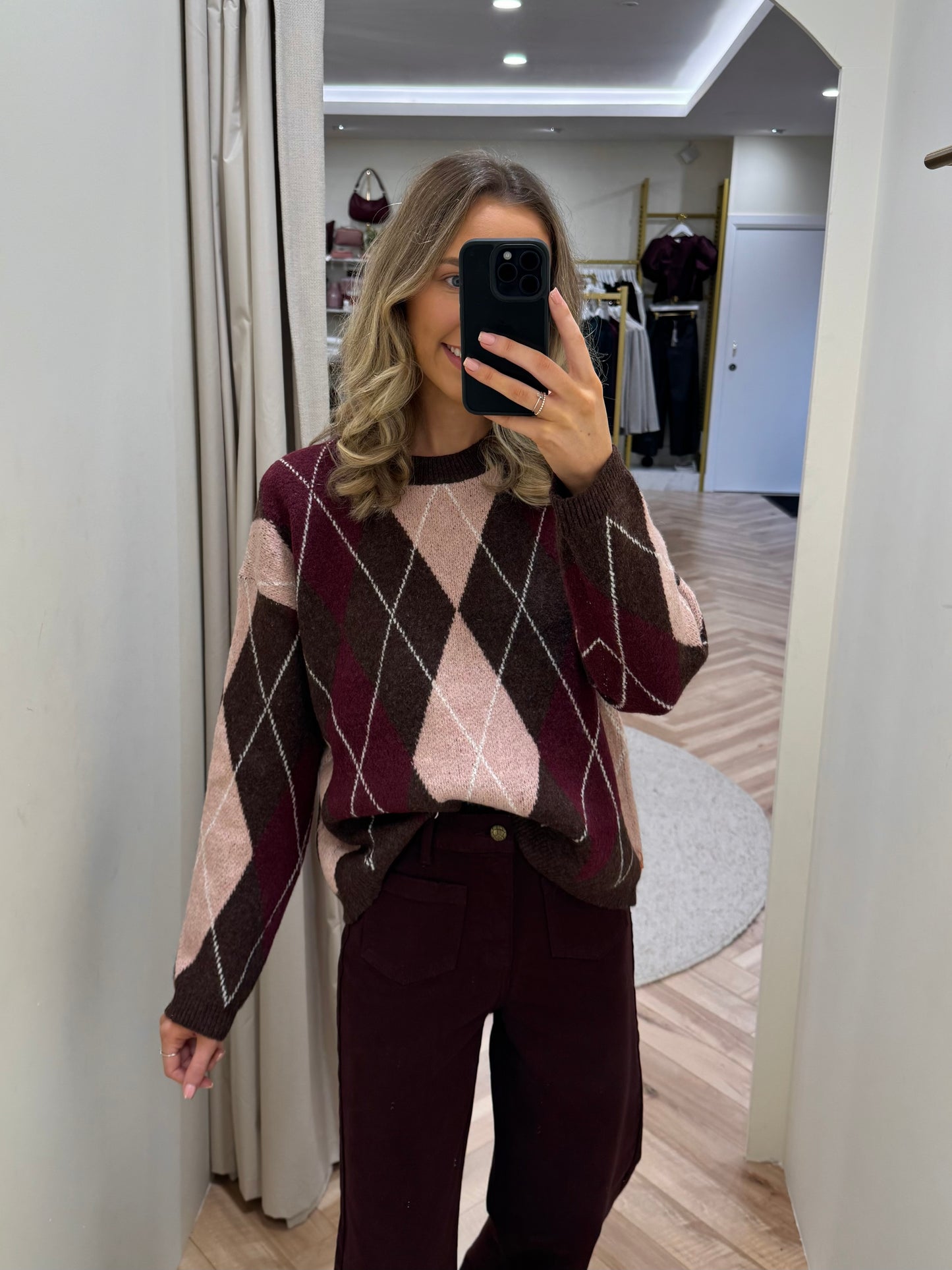 Zara argyle jumper