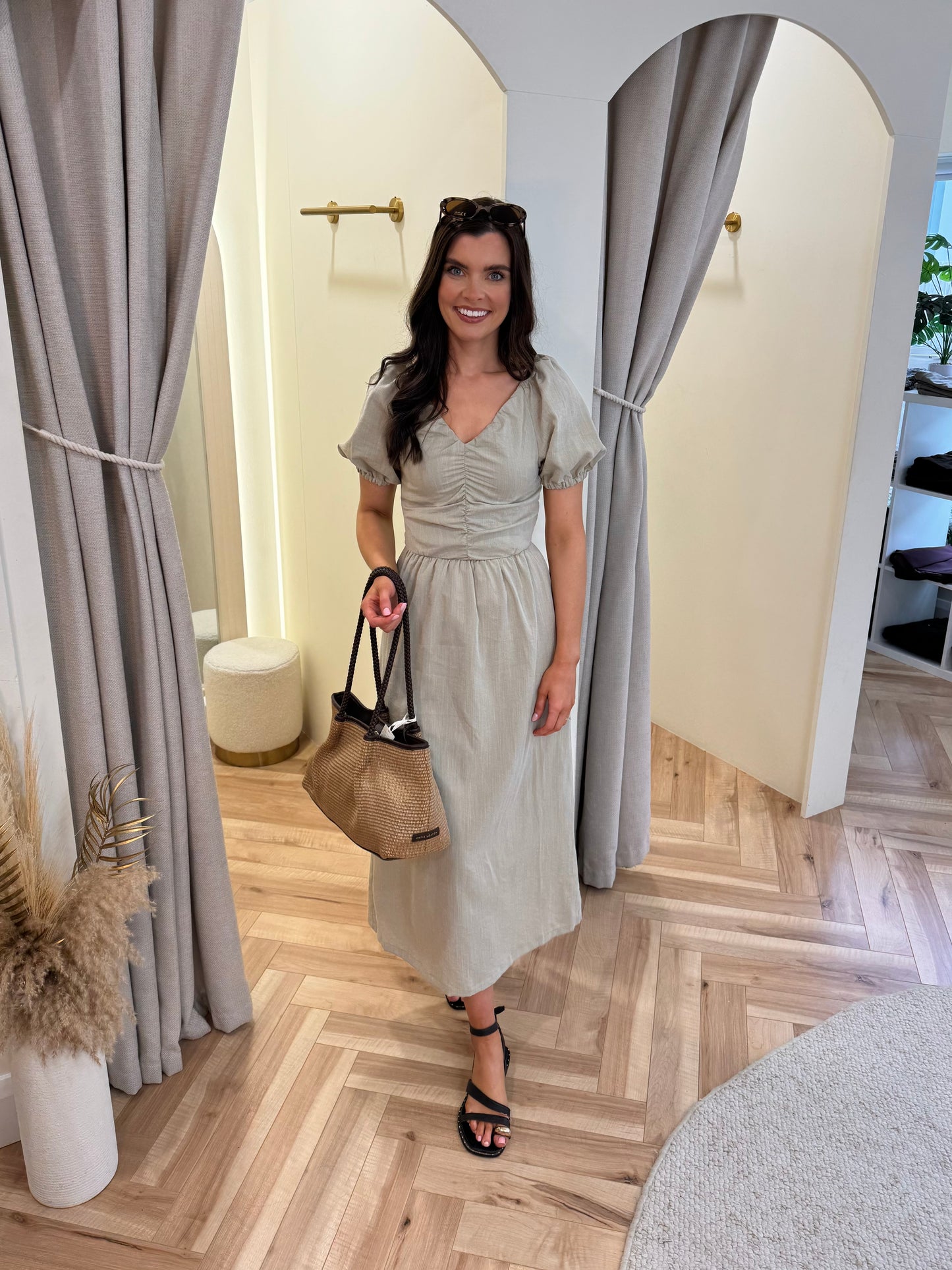 Ihfamila Dress in Eucalyptus
