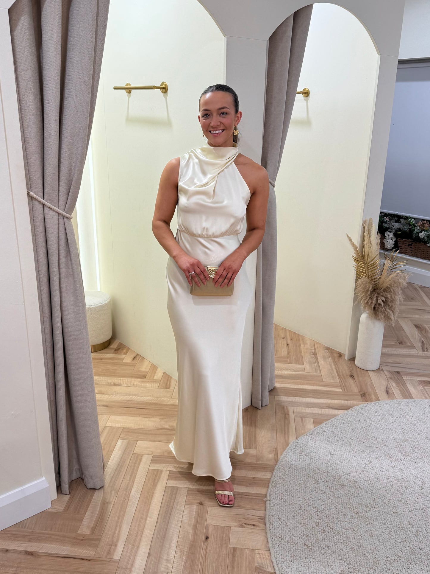 Vielle maxi dress in pale yellow