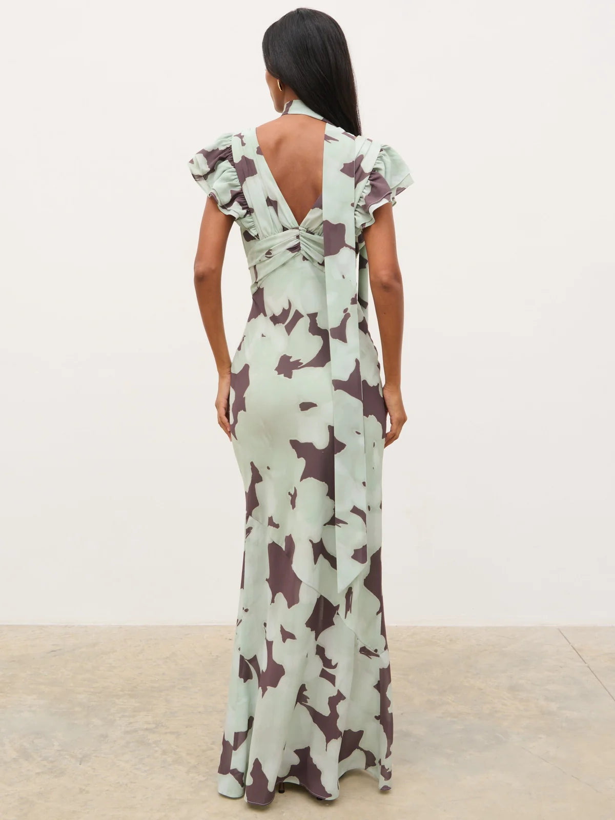 Andi maxi dress in mint watercolour