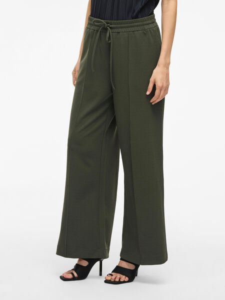 Viclua Highwaisted Wide Leg Trousers in Deep Depths