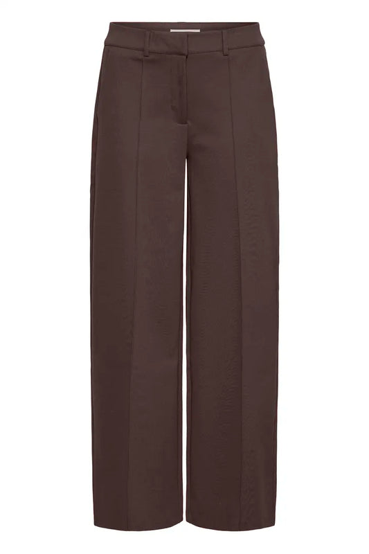 Ihkate Wide Leg office Trousers in Chocolate Torte