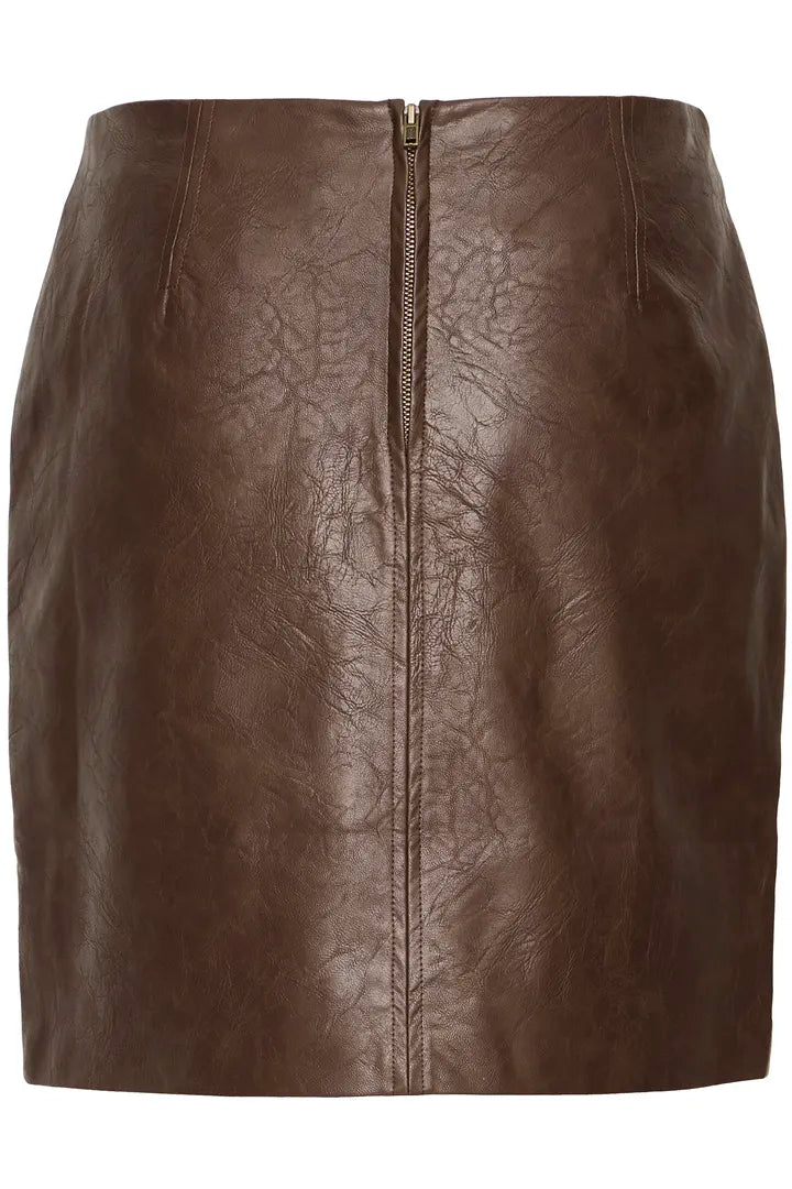 Ihkilavi leather look Skirt in Coffee Bean