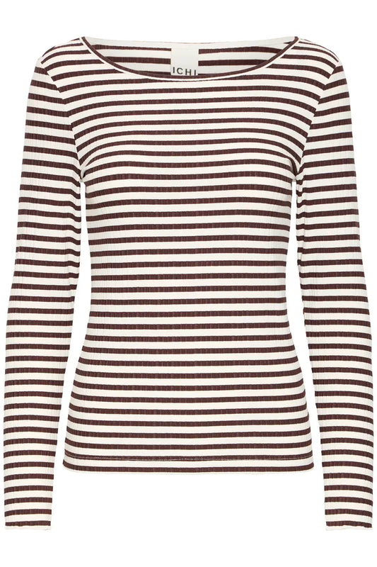 Ihcella Top in Coffee Bean/Cloud Dancer