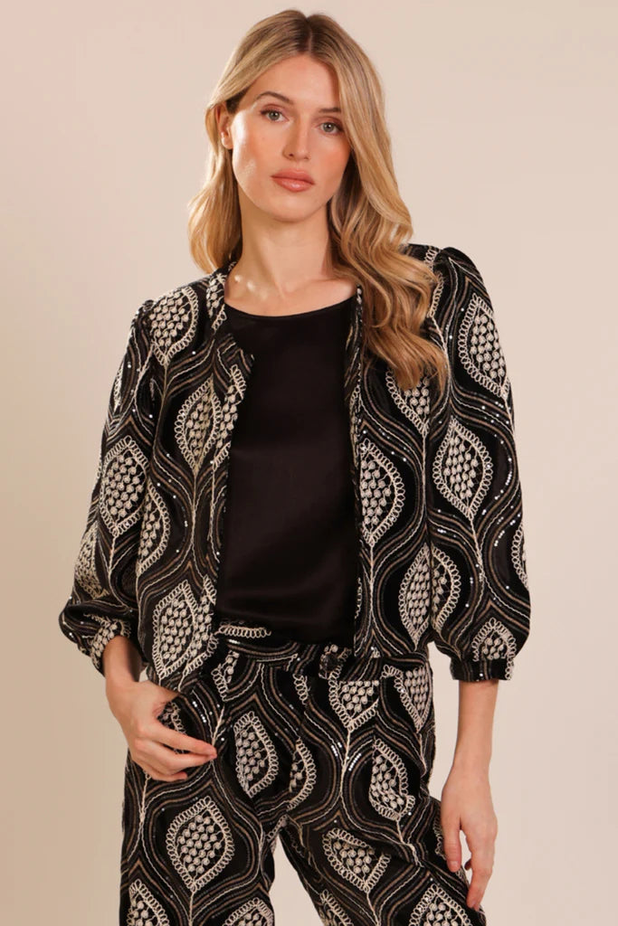 Traffic People Paddle Jacket in Black